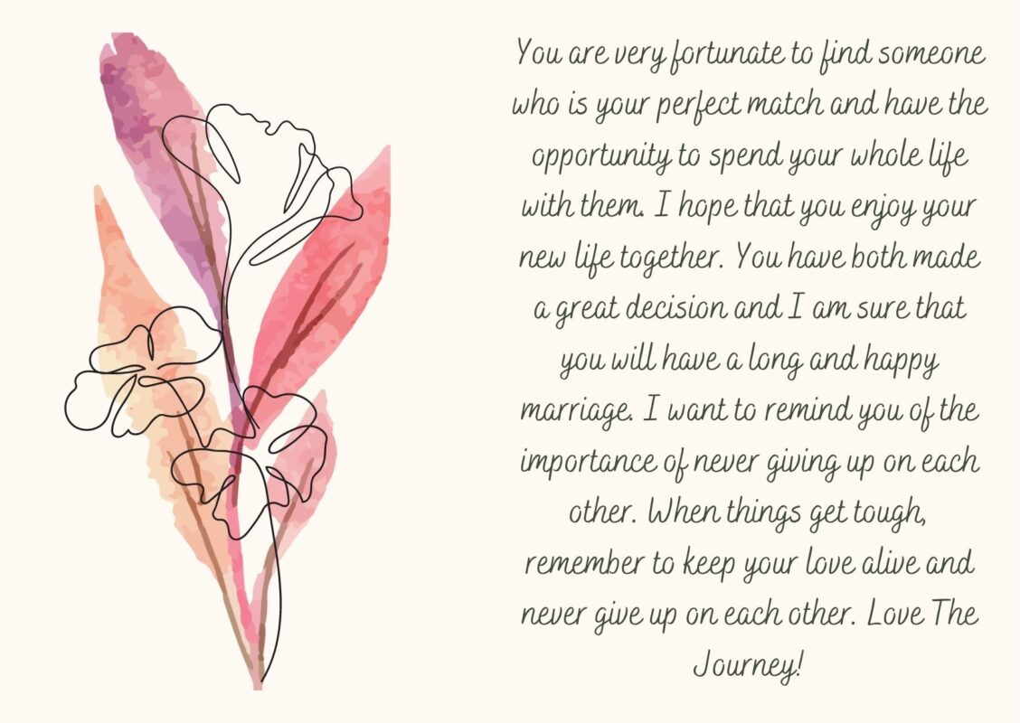 Inspirational Messages For The Newly Wed Couple