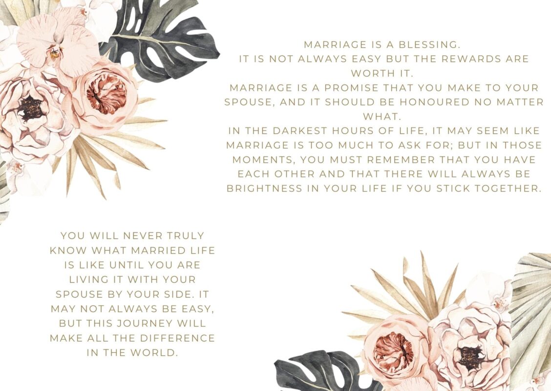 Inspirational Messages For The Newly Wed Couple / Wedding Quotes