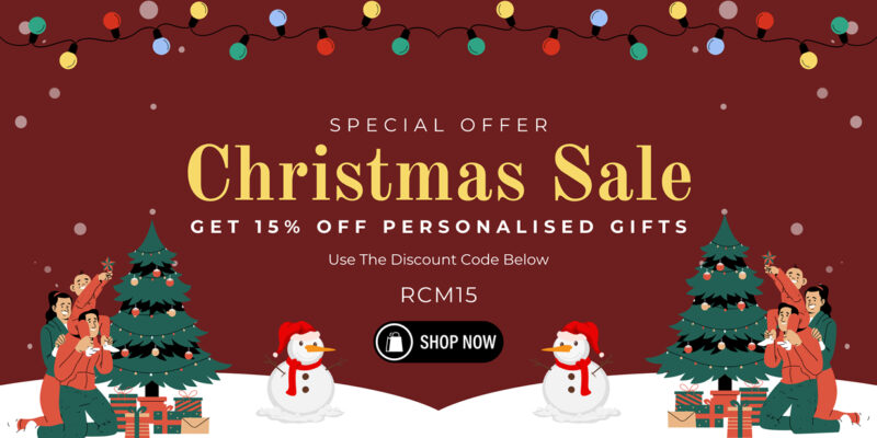 15% off personalised Christmas gifts - Use Code RCM15