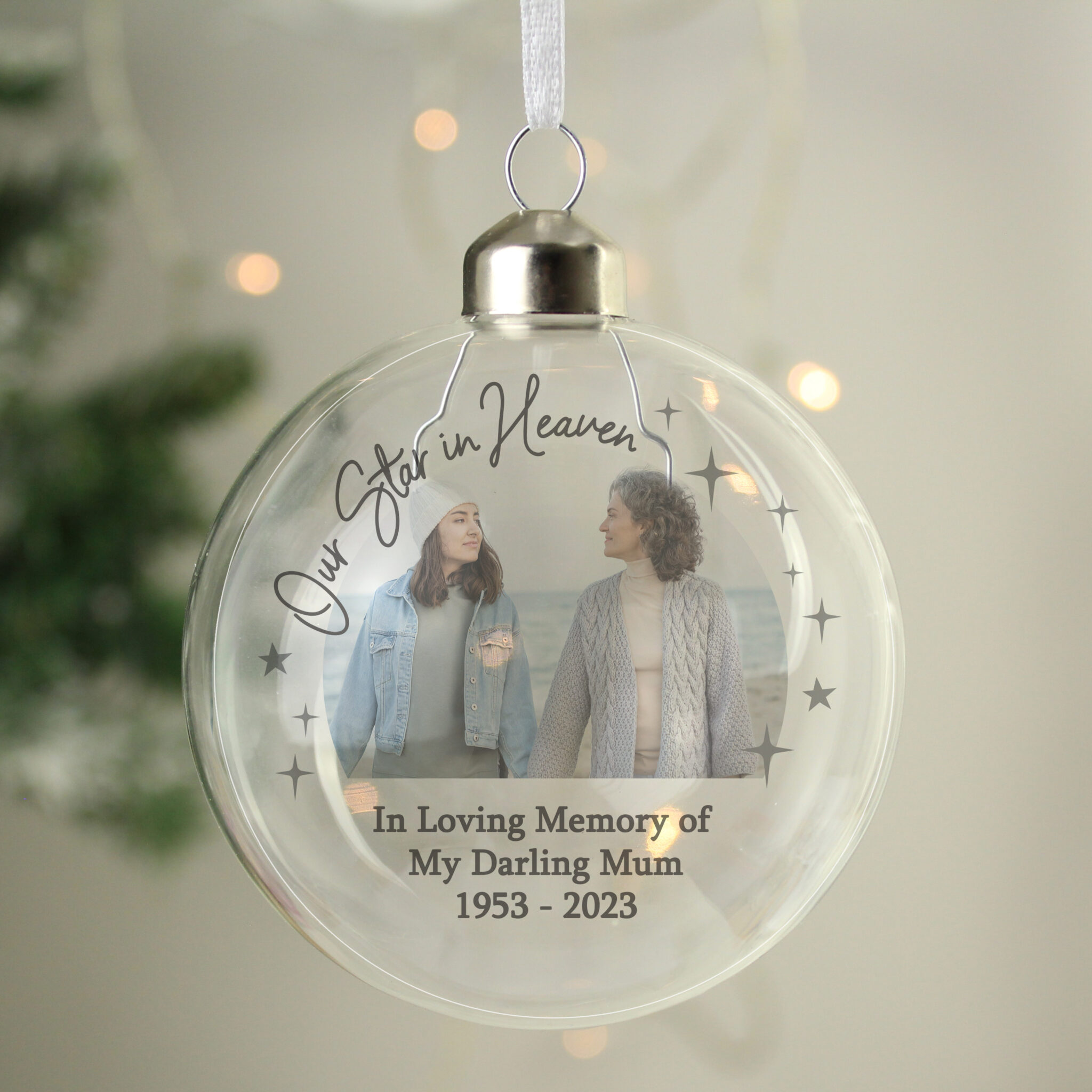 Personalised Photo Upload Memorial Glass Bauble Personalised Gifts personalised-photo-upload-memorial-glass-bauble-personalised-gifts