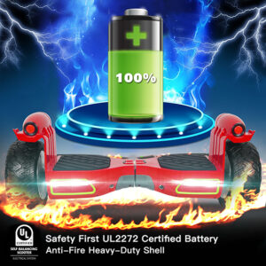 Off road fire proof hoverboard with heavy duty battery