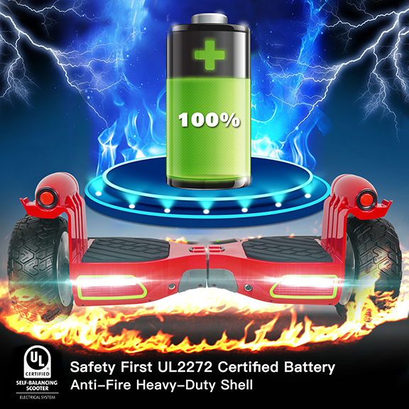 Off road fire proof hoverboard with heavy duty battery Off road fire proof hoverboard with heavy duty battery