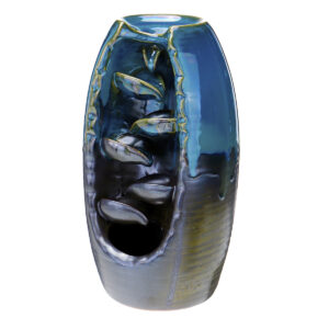 Blue mountain design ceramic incense burner