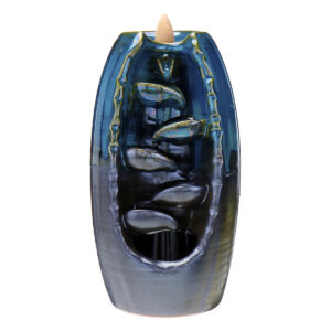 Waterfall smoke pattern ceramic incense burner