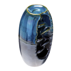 Left side view of the ceramic incense burner