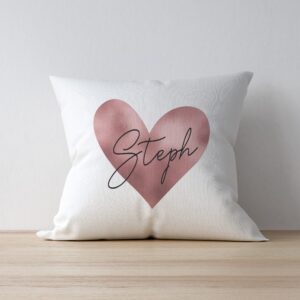 Rose Gold Heart Cushion