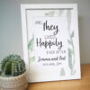 Personalised Framed Prints - Personalised Happily Ever After A4 Framed Print