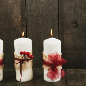 Personalised Ivory Candles