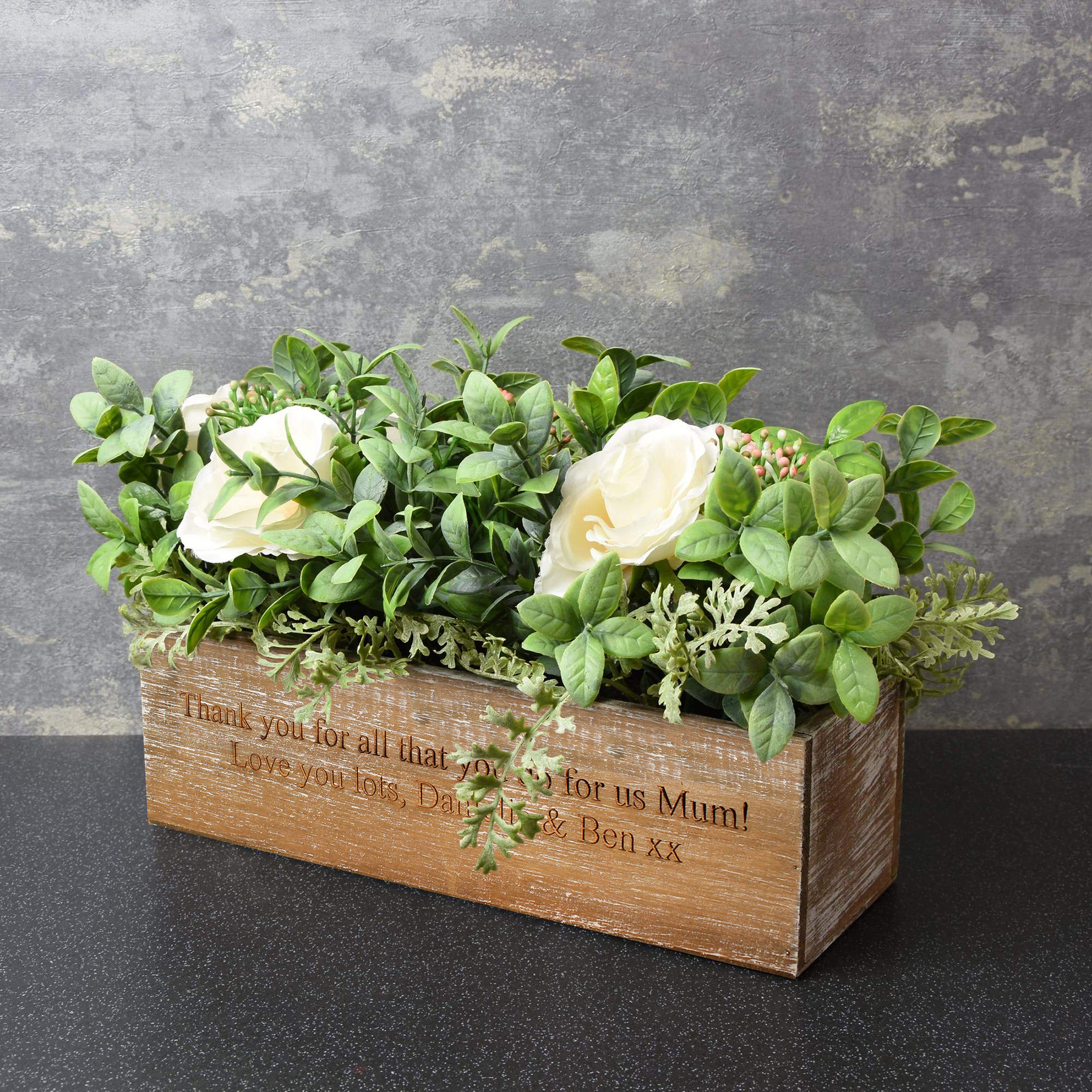 Personalised Artificial Flower Box - Personalised Mother's Day Gift Ideas Personalised Artificial Flower Box - Personalised Mother's Day Gift Ideas