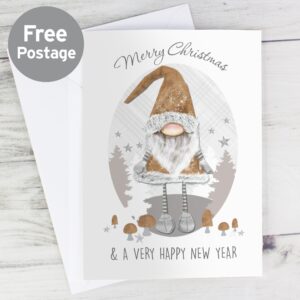 Personalised Scandinavian Christmas Gnome Card