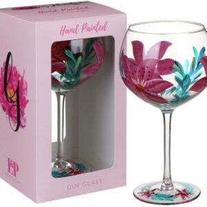 Gin & Tonic Balloon Glass / Large / Lily / Hand Painted