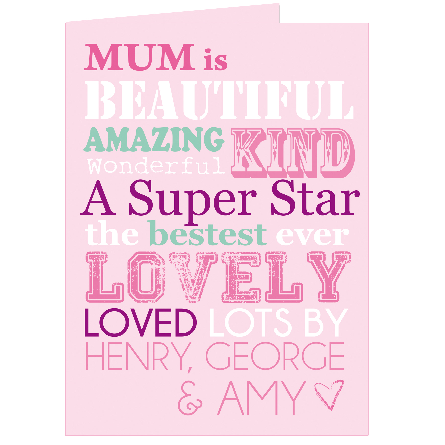Personalised Mother's Day Cards Personalised Mother's Day Cards