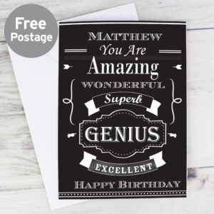 Personalised Vintage Typography Card