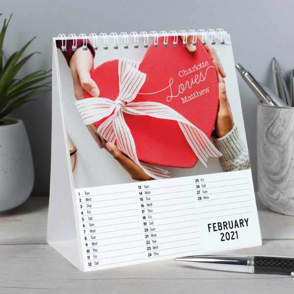 Personalised Couples Desk Calendar - Personalised Gifts For Every ...