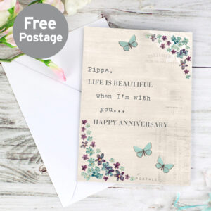 Personalised Forget Me Not Card