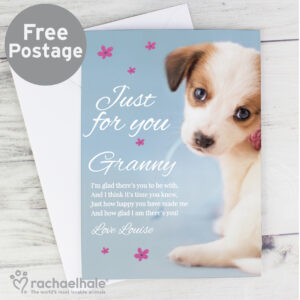 Personalised Rachael Hale Just for You Puppy Card