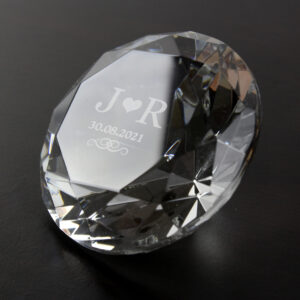 Engraved Glass Paperweight