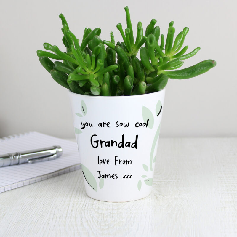Personalised free text plant pot - Personalised Father's Day Gift Ideas