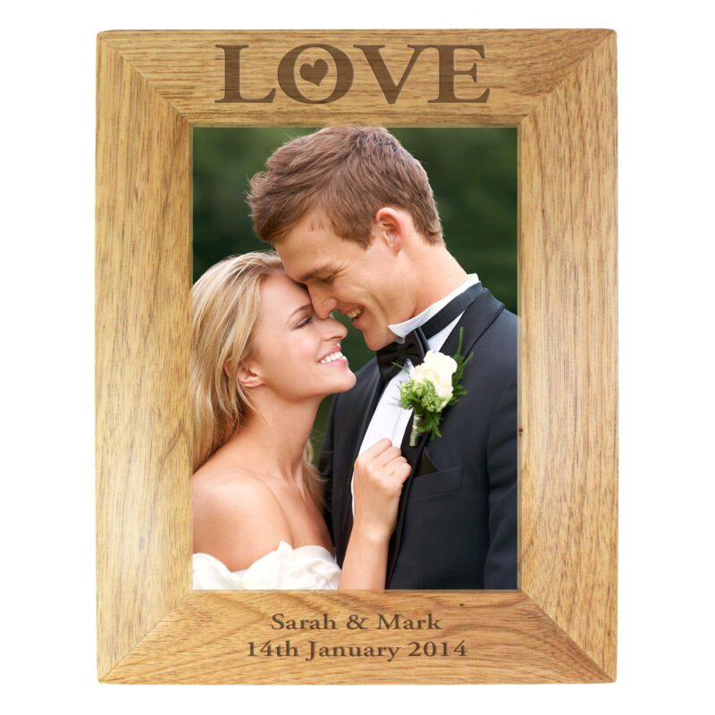Personalised Love 5x7 Wooden Photo Frame Unique Gift Ideas For