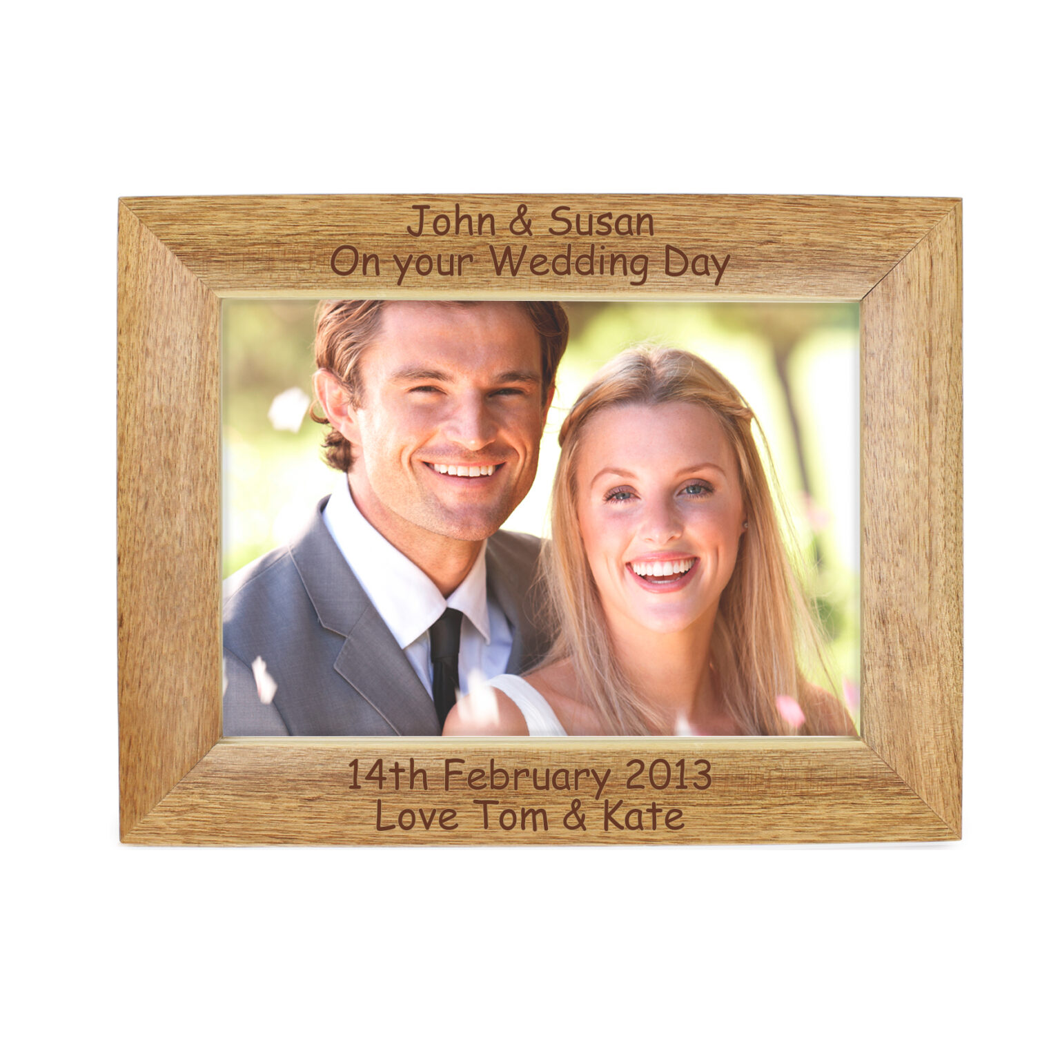 Personalised Landscape 7x5 Landscape Wooden Photo Frame Unique Gift