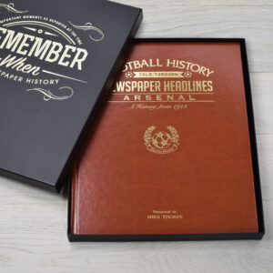 Arsenal Newspaper Book - Brown - with Gift Box