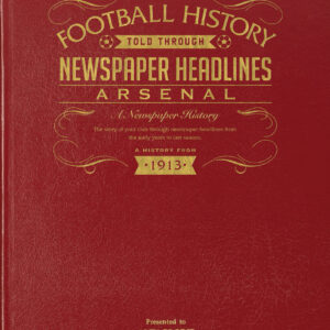 Arsenal Newspaper Book - Red Leather