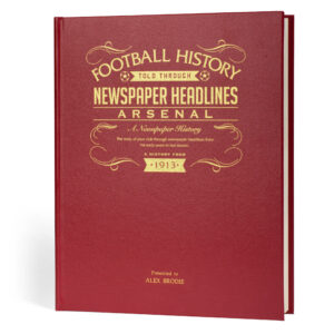 Arsenal Newspaper Book - Red Leather