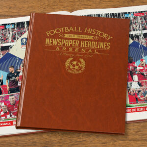 Arsenal Newspaper Book - Brown - Open Page Coloured