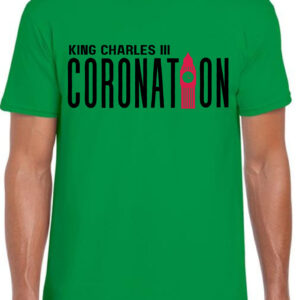 King Charles Coronation T-Shirt For Men / Big Ben - Irish Green