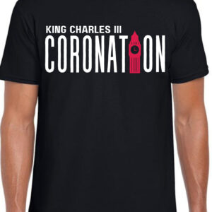 King Charles Coronation T-Shirt For Men / Big Ben - Black