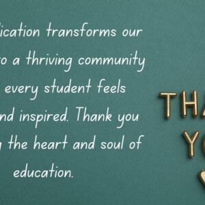 Thank You Messages from the Headteacher to Staff