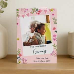 Personalised Photo Upload Floral Card