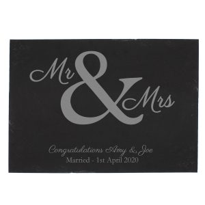 Personalised Mr & Mrs Slate Placemat
