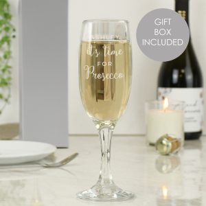 Personalised 'It's Time for Prosecco' Flute
