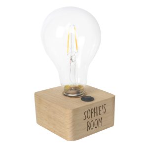 Personalised Free Text LED Bulb Table Lamp