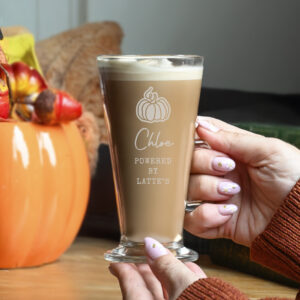 Personalised Pumpkin Latte Glass