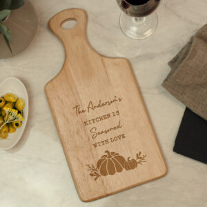 Personalised Pumpkin Paddle Chopping Board