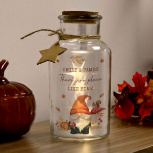 Personalised Autumn Gonk LED Light Up Jar