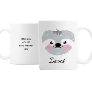 Personalised Cute Sloth Face Mug