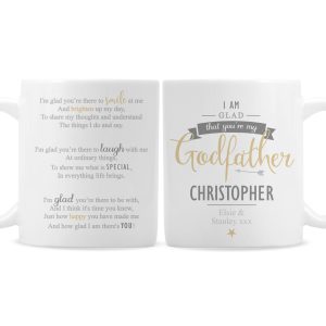 Personalised I Am Glad... Godfather Mug