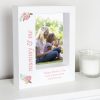 Personalised Floral 5×7 Box Photo Frame