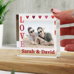 Personalised LOVE Photo Upload Crystal Token