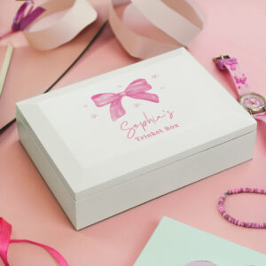 Personalised Bow Jewellery Box