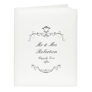 Personalised Black Ornate Swirl Traditional Photo Album