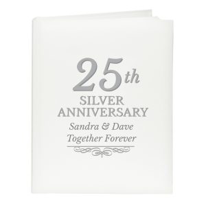 Personalised 25th Silver Anniversary Traditional Photo Album