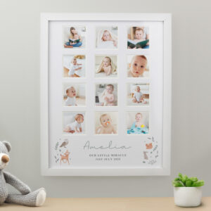 Personalised Woodland Animal White Multi Photo Frame