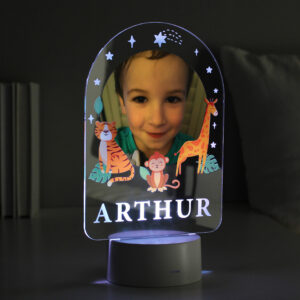 Personalised Animal Photo Upload LED Colour Changing Night Light