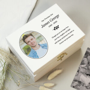 Personalised Photo Upload Memorial Keepsake Box