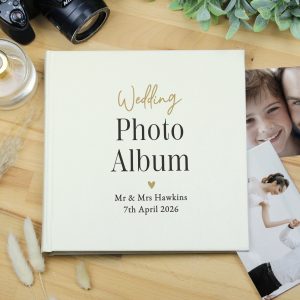 Personalised Black & Gold Free Text Square Album